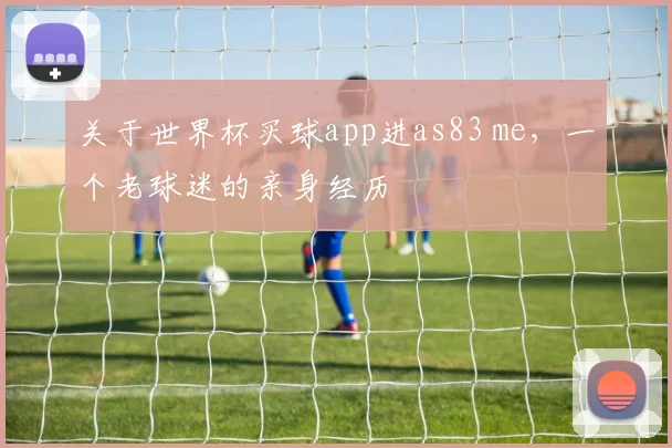 关于世界杯买球app进as83 me，一个老球迷的亲身经历