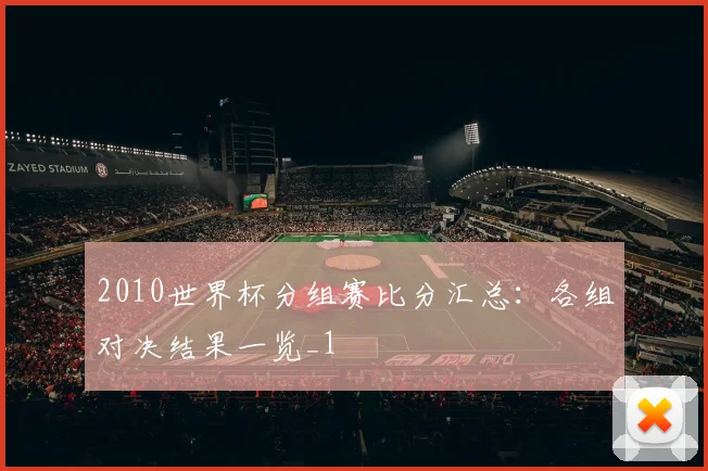 2010世界杯分组赛比分汇总：各组对决结果一览_1